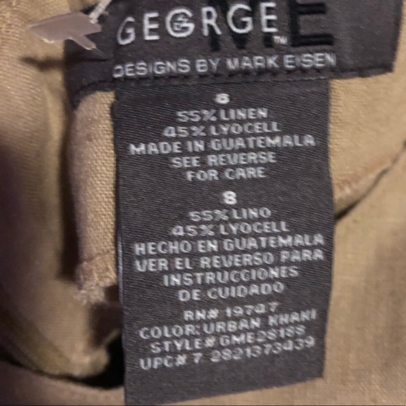 George by Mark Eisen Comfortable Beige Linen Dress - Picture 2 of 3